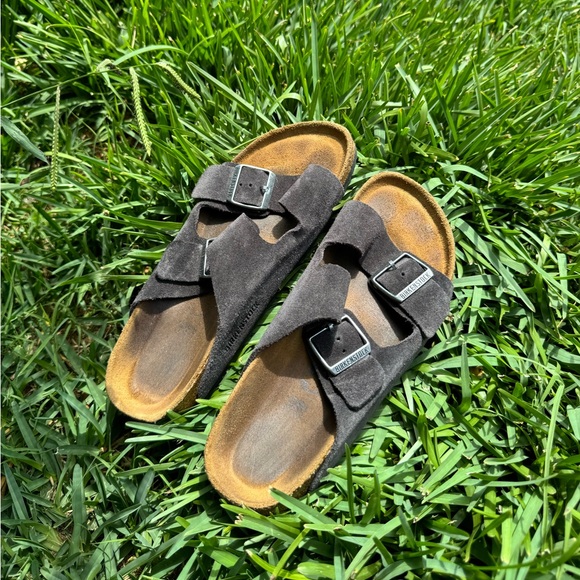 BIRKENSTOCK ARIZONA SOFT FOOTBED Suede Velvet Grey size 40 US 9.5 - Picture 12 of 13